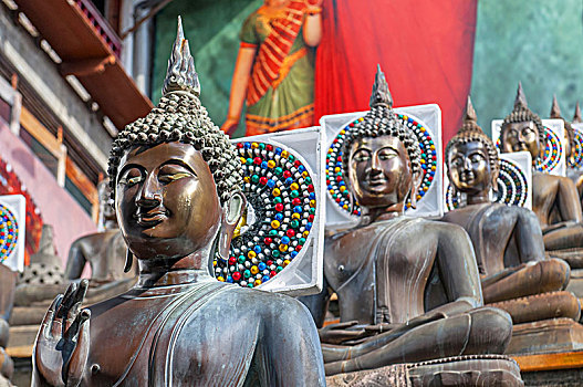 雕塑,佛,盘腿坐,佛教寺庙,科伦坡,斯里兰卡