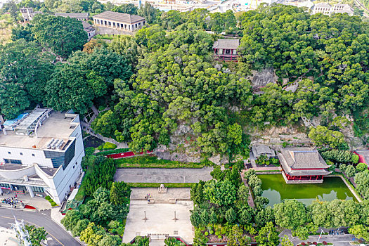 航拍福州马尾船政文化旅游景区马限山公园中国船政文化博物馆