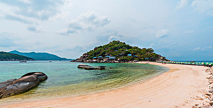 海滩,岛屿,苏梅岛,靠近,龟岛,海湾,泰国,亚洲