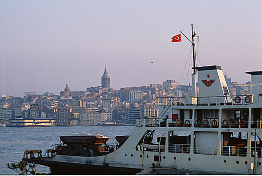 船,城市,伊斯坦布尔,土耳其