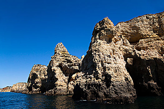 悬崖,靠近,拉各斯,阿尔加维,葡萄牙,欧洲