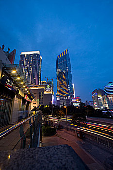 重庆观音桥城市夜景,繁华都市
