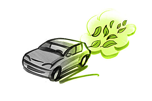汽车,排放,绿叶