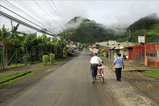 道路,景色,山谷,哥斯达黎加,中美洲