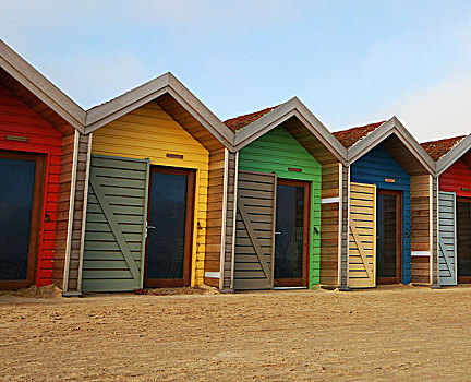 海滩小屋,诺森伯兰郡,英格兰