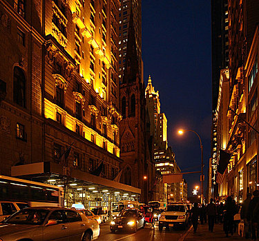 纽约,街道,夜晚