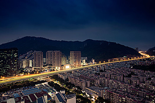 中国广东深圳南山都市夜景