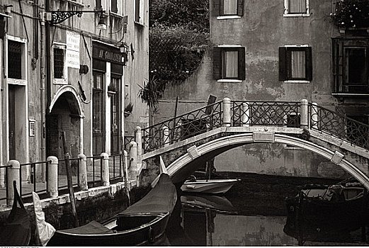 运河,桥,威尼斯,意大利