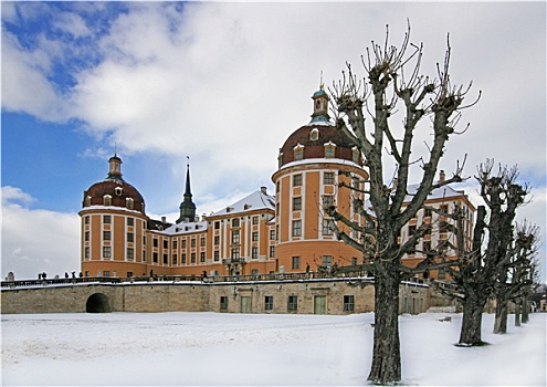 冬天,城堡,莫里茨堡