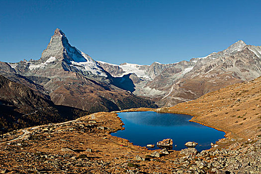 山,马塔角,修特湖,湖,策马特峰,瓦莱,瑞士,欧洲