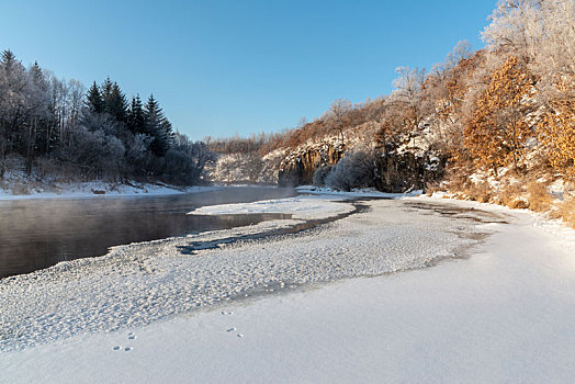 冬季的库尔滨河