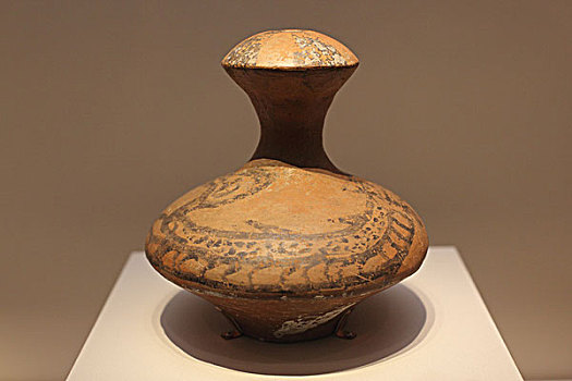 鱼鸟纹彩陶壶,仰韶文化