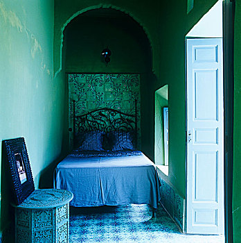 彩色,装饰,图案,简单,摩洛哥,卧室