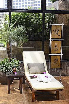 香港洲际酒店,做spa时用的躺椅,香港尖沙咀
