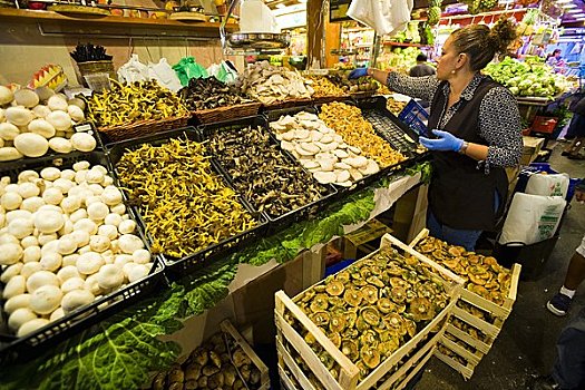 蘑菇,出售,巴塞罗那,西班牙