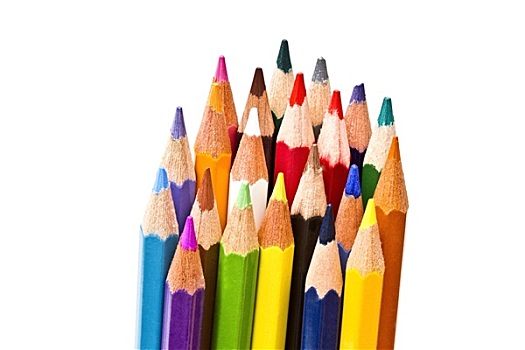 彩色,铅笔,关注