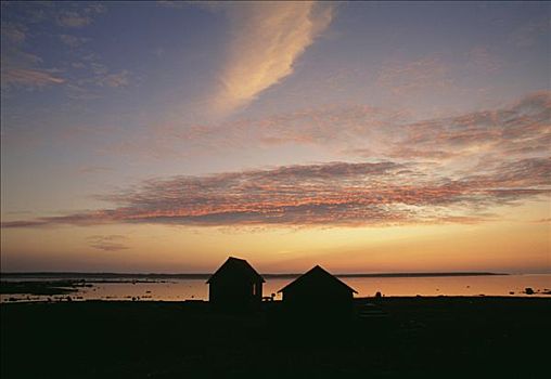 船库,黎明,法若,哥特兰岛,瑞典
