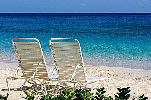 格林纳达,沙滩椅,海滩