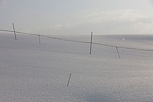 围栏,冬天