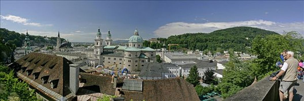 霍亨萨尔斯堡城堡,大教堂,镇中心,城镇,萨尔茨堡,奥地利