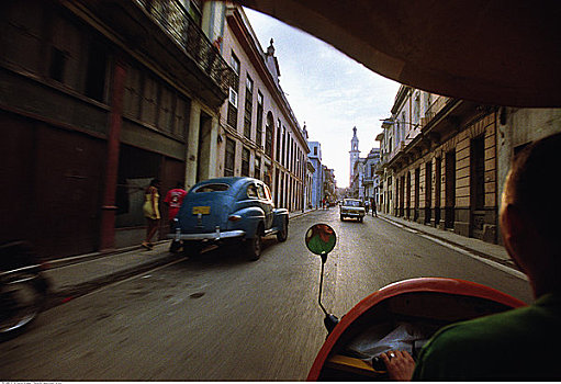 城市街道,哈瓦那,古巴
