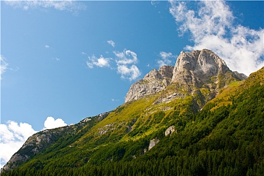 山,边界,意大利,奥地利