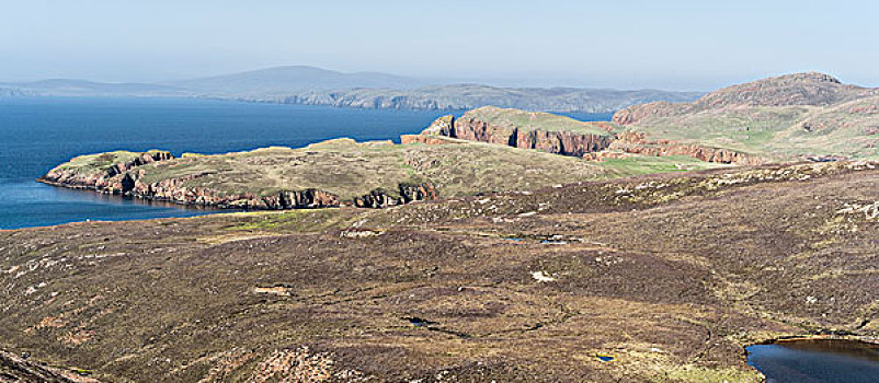 风景,山,设得兰群岛,苏格兰