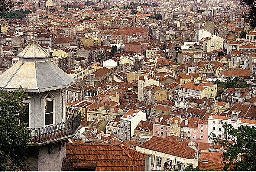 屋顶,里斯本,葡萄牙