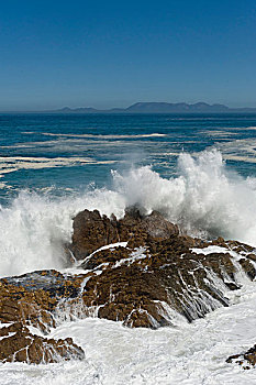 波浪,挤压,路线,桌山,背影,西海角,南非,非洲