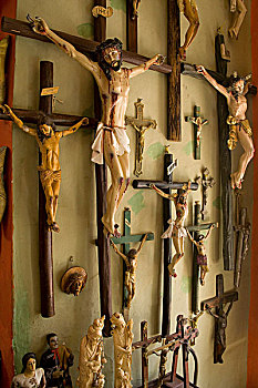 耶稣,小雕像,展示,古玩店,昆卡,厄瓜多尔,世界遗产