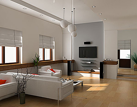 现代,室内设计,公寓