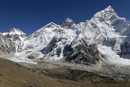著名,珠穆朗玛峰,昆布,冰河,萨加玛塔国家公园,尼泊尔