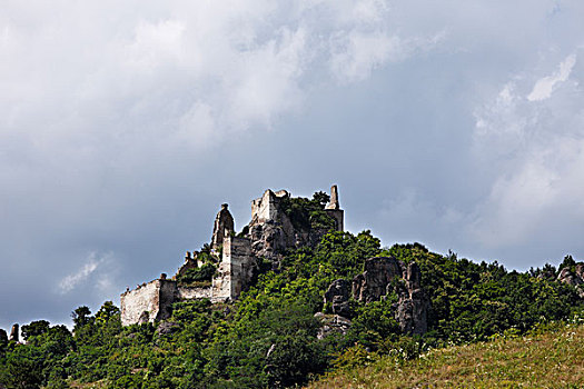 杜恩斯坦,城堡,遗址,瓦绍,山谷,区域,下奥地利州,奥地利,欧洲