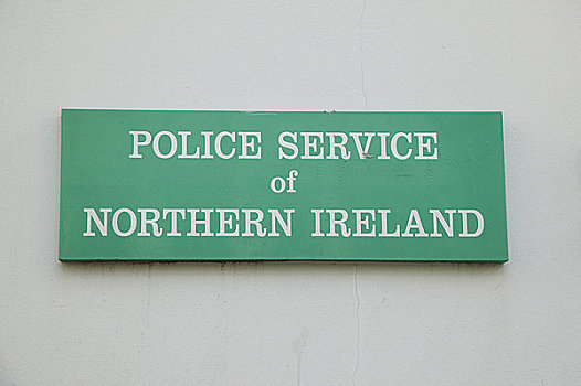 北爱尔兰,贝尔法斯特,特写,警察,服务,签到