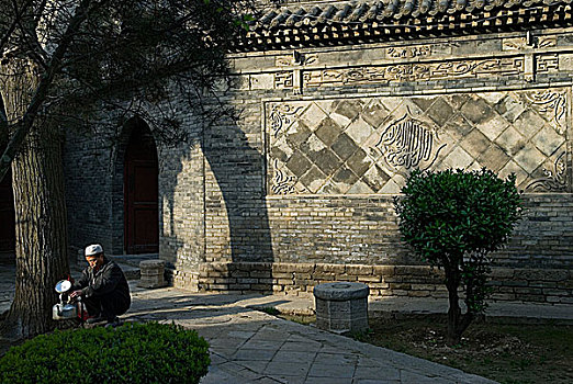 西安大清真寺砖雕石墙