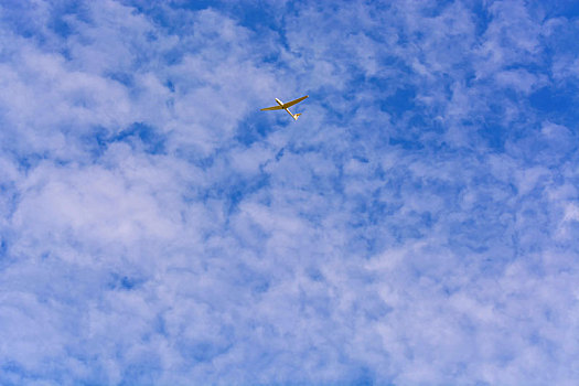 滑翔机,正面,蓝天