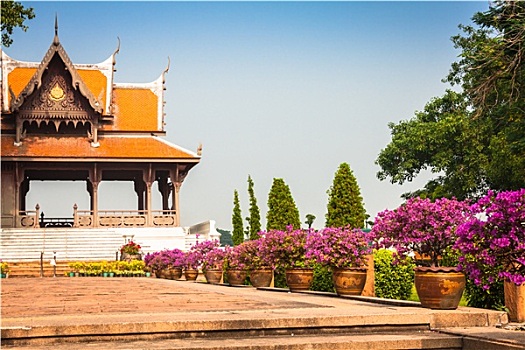 特色,佛教,寺院,屋顶,泰国
