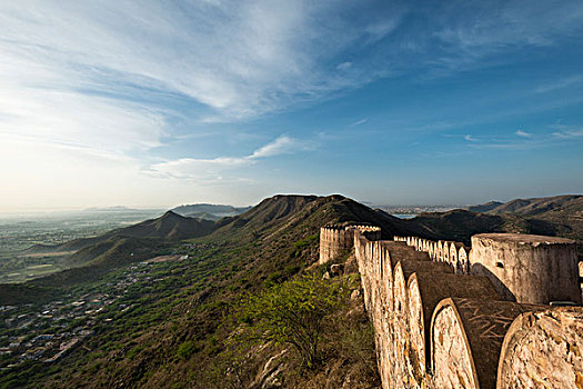 风景,围绕,琥珀宫,拉贾斯坦邦,印度,亚洲