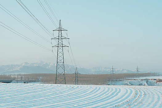 雪景,庙宇,雪,除雪