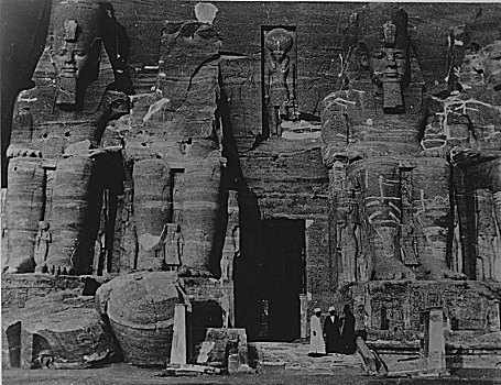 巨大,雕塑,拉美西斯二世,阿布辛贝尔神庙,20年代