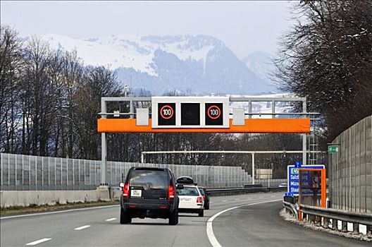 公里,钟点,限速,高速公路,提洛尔,奥地利,欧洲