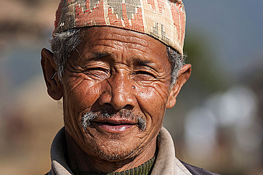 尼泊尔人,男人,头像,靠近,尼泊尔,亚洲