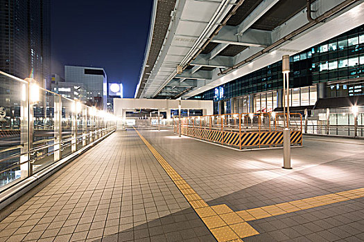现代办公室,建筑,市区,东京,夜晚