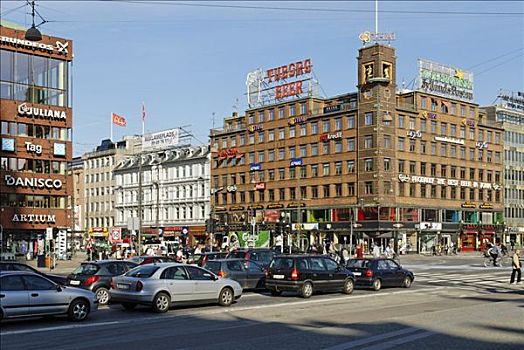 市政厅,街景,哥本哈根,丹麦,斯堪的纳维亚,欧洲