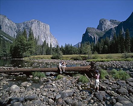 伴侣,照相,优胜美地国家公园,加利福尼亚,美国
