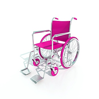 粉色,轮椅