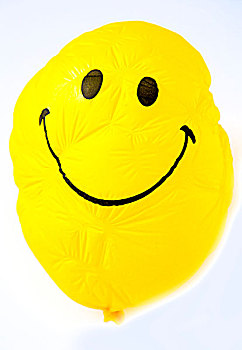 气球,黄色,友好,笑脸