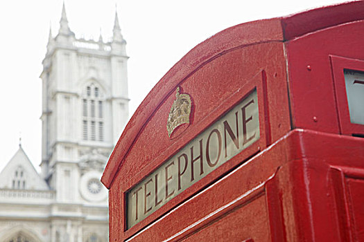 红色,电话亭,威斯敏斯特教堂,伦敦