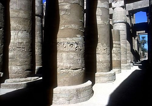 柱子,多柱厅,阿蒙神庙,卡尔纳克神庙,埃及,世纪,艺术家,未知