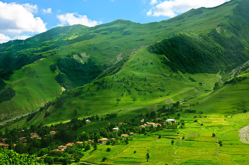 绿色_山_风景_乔治亚_自然背景_图片素材